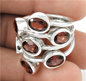 zilveren edelsteen ring 089